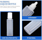 Healifty 30PCS 3ML Empty Plastic Squeezable Eye Liquid Dropper Bottles with Screw Cap, Portable Travel Empty Cosmetic Lens Care Bottle, Mini Refillable Plastic Droper Bottle