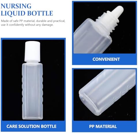 Healifty 30PCS 3ML Empty Plastic Squeezable Eye Liquid Dropper Bottles with Screw Cap, Portable Travel Empty Cosmetic Lens Care Bottle, Mini Refillable Plastic Droper Bottle