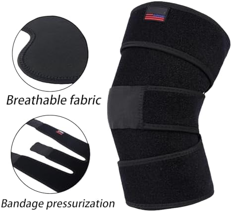 Knee Support Brace for Men Women, Adjustable Compression Sleeve Maximum Pain Support and fast recovery - Warm,Arthritis, meniscus tear, Injury Recovery, Running, Workout