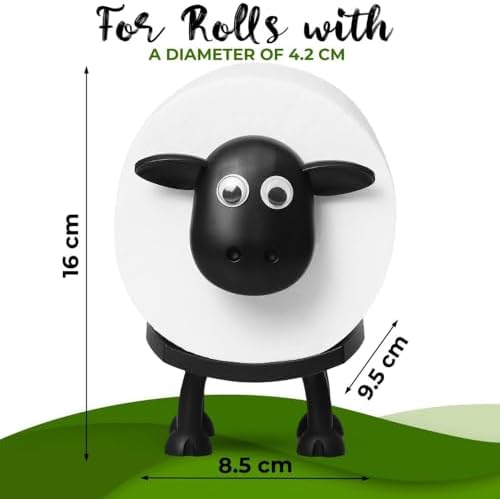 1PCS Toilet Roll Holder, Sheep Design Funny Toilet Paper Holder Free Standing, Tissue Paper Roll Storage for Bathroom Decor