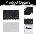 Jeffdad Lace Tube Top Bra, Strapless Lace Bralettes for Women Stretchy Tube Top Bra for Low Neckline Cleavage Cover