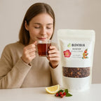 Blentolia Rosehip Whole Dried | 100% Natural Herbal Tea | Vitamin C Rich, Immune & Wellness Support | Caffeine-Free | 7.05oz (200g) Resealable Pouch