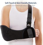 Duluxe Shoulder Immobilizer Arm Sling – Medical Sling with Adjustable Shoulder and Waist Straps for Torn Rotator Cuff, Clavical, Elbow, Forearm Injury (Large)