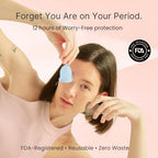 Lena Menstrual Cup Original – Reusable Silicone Period Cup for Heavy Flow, 12-Hour Leak-Free Protection, Soft & Comfortable, Beginner-Friendly Design - Large, Pink