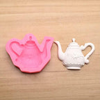 Chocolate Candy Sugar Craft Cartoon Cute Teapot Shape Mold Cake Decorating Tool Silicone Soap Mold Kitchen Baking Gift Cookie Set