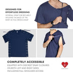 Inspired Comforts Unisex Post Surgery & Rehab V Neck Dual Access Snap Shirt
