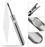 AKOAK 2 Pcs Stainless Steel Dead Skin Fork V - Shaped Nail Edge Dead Skin Durable Cuticles Dead Skin Scraper Nail Care Essential Gadget