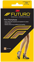 Futuro Restoring Pantyhose for Women, Helps Relieve Symptoms of Moderate-to-Severe Spider Veins, Firm Compression, Brief Cut, Medium, Nude