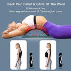 LTUMHGCR Back Stretcher, Back Cracker for Lower Back Pain Relief, Multi-Level Adjustable Spine Board for Herniated Disc, Sciatica, Scoliosis(Black)