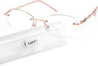 LUFF Stylish Rimless Reading Glasses for Women Anti-Blue Light, Fashion Comfortable and Lightweight Frameless 1PC Reader