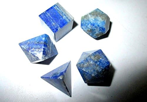 Jet International Jet Lapis Lazuli Sacred Geometry Sets Free Booklet Crystal Therapy 5 Stone Platonic Solid