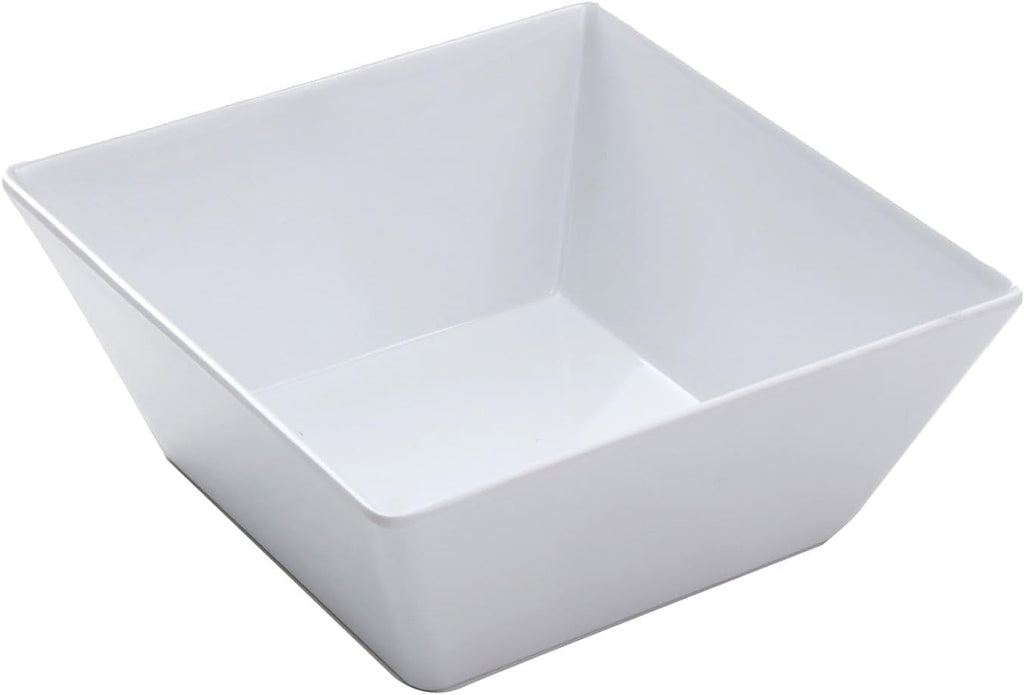 American Metalcraft MELSQ94 Melamine 9.5" Square Bowl, 125-Ounce, White