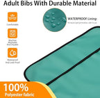 Adult Bibs, 3 Pcs Adjustable Adult Bibs for Men/Women/Elderly Seniors, Waterproof Washable Clothing Protector with Upgraded Crumb Catcher for Eating Feeding Daily Use