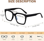 EASY READ 3 Pairs Reading Glasses for Women, Squre Computer Blue Light Blocking Anti UV Readers with Spring Hinge
