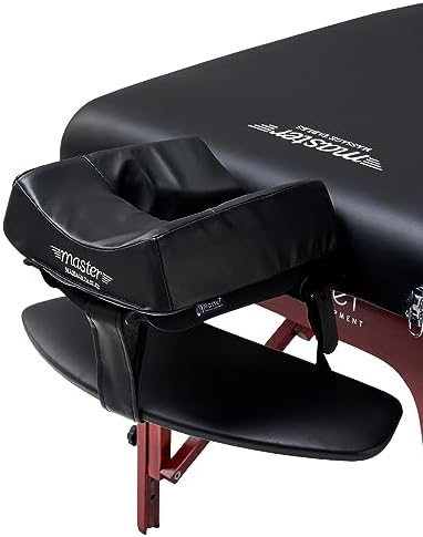 Master Massage 31" Montclair Salon Spa Beauty Therma Top Best Portable Heated Folding Massage Table Bed Couch Package for Facial Tattoo, Black Color with Memory Foam