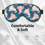 Axolotl Kawaii Sleep Mask Eye Mask with Adjustable Strap Eye Sleep Shade Cover Blocks Light for Women Men Airplane Travel Nap