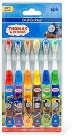 Brush Buddies Thomas & Friends Toothbrush for Kids, Kids Toothbrushes, Toddler Toothbrush Ages 2-4, Soft Bristles for Kids, 6PK
