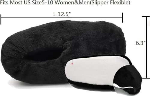 USB Heated Foot Warmers, Heating Slippers, Heating Pads for Feet Keep Warm, Indoor Home Winter (Grey, M)