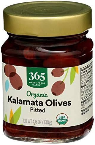 365 Everyday Value, Organic Kalamata Olives Pitted, 4.6 Ounce