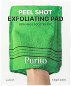 PURITO PEEL SHOT Exfoliating Pad | for Blackheads, Whiteheads & Pores | Charcoal + Enzyme Deep Clean | Instant Glow & Smooth Texture | Gentle Daily Exfoliation | Korean Skincare, 8 Pads