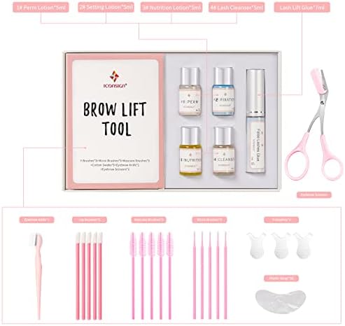 ICONSIGN Brow Lamination Kit, Professional Semi-Permanent Eyebrow lift Kit, Fuller & Thicker Brows Long Lasting up to 8 weeks, Suitable for Salon & Home Use