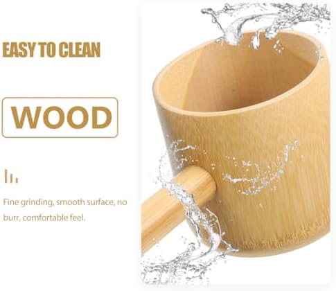 Portable Natural Bamboo Water Ladle, Bath Ladle, Dippers, Shower Bucket, Water Bath Scoop, Bathroom Scoop Cup, Home Essential for Kitchen Restaurant & Garden Use