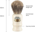 Simpsons Special Pure Badger Hair Shaving Brush With Imitation Ivory Handle