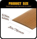 Bnell Floor Transition Strip Self Adhesive Vinyl Laminate Floor Cover Strip 3" Flat Divider for Joining Gaps and Doorway Transitions (3.3Ft, 7.6cm, Yellow Oak)