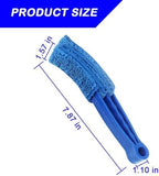 3PCS Mini Duster for Car Air Vent, Automotive Air Conditioner Cleaner and Brush, Vehicle Blind Dust Cleaning Tool for Keyboard, Window, Shutter, Universal for SUV, Truck, RV（Blue）