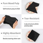 100 Pack Cocktail Napkins Disposable, 2-Ply 5" x 5" Party Napkins, Square Beverage Dinner Napkin for Wedding Birthday Party Anniversary Reception Bar Event (Black)