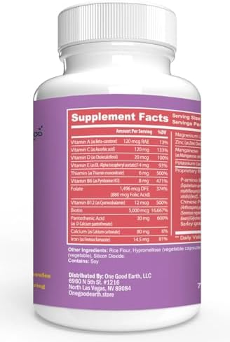 Hair, Skin & Nails Plus (60 Capsules) 500mg+ with Biotin, Vitamins & Minerals, Saw Palmetto with Vitamins A, C, D and E
