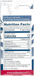 SEL DES ALPES IODIZED FINE SALT 24.7 OZ (1.5 LB) 700 G