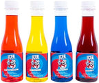 ICEE 4 Pack Slushie Syrups. Genuine ICEE Shaved Ice Snow Cone Syrup including Watermelon, Lemonade, Blue Raspberry & Cherry Flavors. 4 x 6.1floz. Perfect For Snow Cones, Slushies, Sodas & Ice Pops.