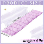 4 lb Sensory Weighted Neck Wrap 32 x 8 Inch Shoulder Wrap Weighted Neck Shoulder Pad Glass Bead Filled Dual Texture for Adults Relaxation(Purple)