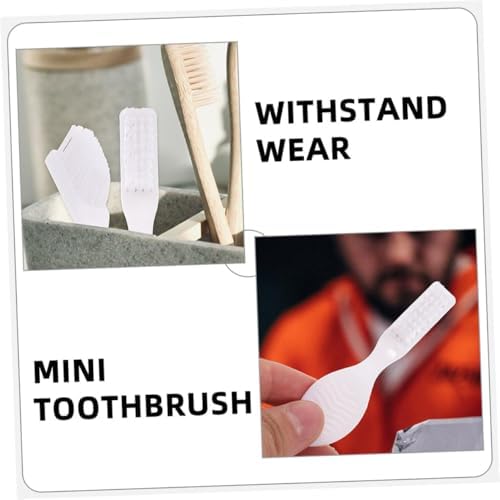 FRCOLOR 30pcs Prison Mini Toothbrushes Short Handle Small Tooth Cleaning Brushes Soft Bristles Anti-self- Oral Care Tools for Detention and Psychiatric Use
