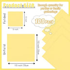 100 pcs 2-Ply Yellow Cocktail Napkins Folded 5 x 5 inch Disposable Paper Dessert Napkins for Dinner Birthday Wedding Thanksgiving Party Picnic Yellow Beverage Napkin