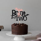 Boo I'm Two Cake Topper, Girls Halloween 2nd Birthday Party Cake Decorations, Ghost Decor, Happy Boo Day Glitter Happy Halloween Party Decorations, Here for the Boos Decorations