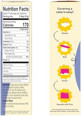 Wilton Decorator Preferred Easy to Roll Fondant for Cakes, Cupcakes and Other Fun Desserts, 24 Ounce, Royal Blue