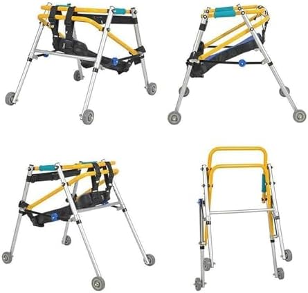 Walker, Lightweight Folding Cerebral Palsy Walker Child,with Padded Child Standing Frame,for Toddlers, Kids, Teens(Medium)