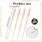 6 Pcs Nasal Hair Cutter, Double-Sided 2-in-1 Nose Hair Remover Tool Knife Portable Manual 360° Rotating Nasal Trimmer with Ear Picker Individually Packaged for Women Men