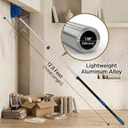 20ft High Ceiling Duster Kits with 5-12ft Heavy Duty Extension Pole - Fan Blade Cleaner, Cobweb Remover & Blue Window Squeegee Kit, Washable Dust Brush for High Roof and Glass Surfaces