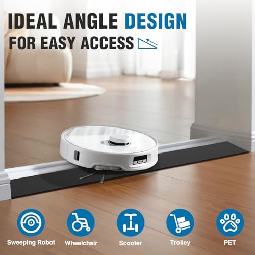 Nilight 1" Rise Threshold Ramp for Doorways, 39.4" Wide Low Profile Cuttable Rubber Wheelchair Access Door Ramp for Doorway, Curb, Home Steps, Bathroom