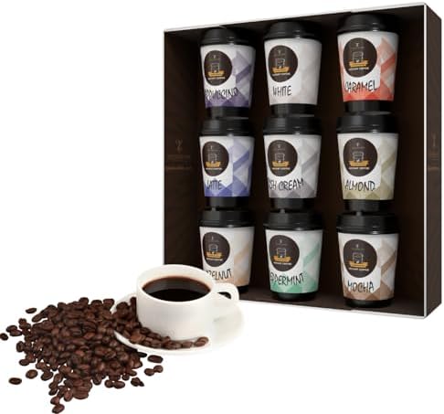 Coffee Gifts - Instant Coffee Gift Set For Men, 9 Flavoured, Coffee Lover Gifts |Coffee Gifts For Women, Men |Coffee Sampler Gift Set |Coffee Hamper Gifts |Gifts For Men & Women