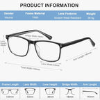 EYECEDAR 5 Pack Reading Glasses Men TR90 Flexible Frame Metal Spring Hinges Readers for Men and Women 1.5