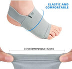 Upgrade Metatarsal Compression Arch Support Sleeves with Gel Pad Inside - Arch Support Brace for Flat Foot & Plantar Fasciitis Pain Relief - Women & Men - 1 Pair (Gray)