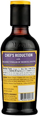 Mazzetti Fig Glaze Balsamic Vinegar of Modena PGI, 7.3 Fl Oz, Versatile, Thick & Rich, Perfect for Drizzling, Cheese & Fruits, Crafted in Italy