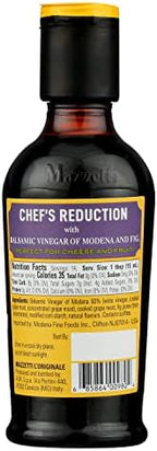 Mazzetti Fig Glaze Balsamic Vinegar of Modena PGI, 7.3 Fl Oz, Versatile, Thick & Rich, Perfect for Drizzling, Cheese & Fruits, Crafted in Italy