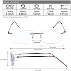 Progressive Multifocus Reading Glasses Anti UV Blue Light Readers Transition Lightweight Presbyopia for Men Women