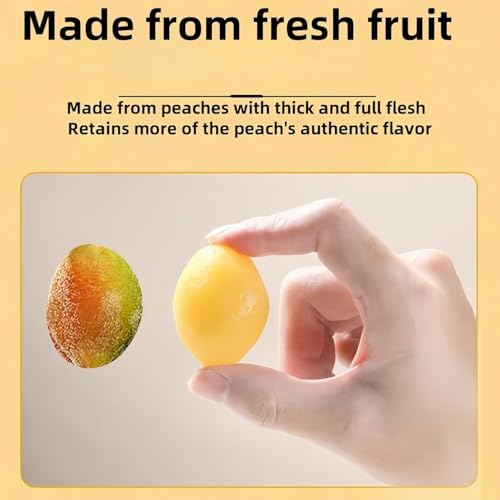 JOIYSVEN– Chinese Snacks | Peach Snacks | Preserved Fruit Delicacies | Sweet & Sour Crispy Peaches Chinese Dried Fruit |per pack Dorm Office Essential Exotic Dry Fruits95g/3.35oz (5 packs)