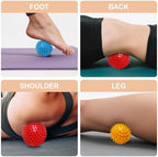 Spiky Massage Balls- 3PCS (Firm, Medium and Soft) Muscle Massager Ball for Feet, Back, Neck, Muscles, Hands Massager Roller for Plantar Fasciitis, Foot Arch Trainer, Exercise, Physical Therapy